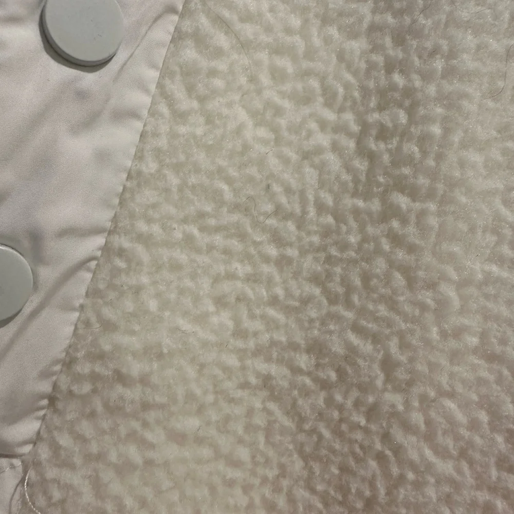White and Cream Teddy Hooded Sweatshirt - Picture 6 of 7